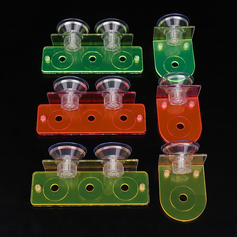 1Pc Fish Tank Coral Rack Fluorescent Coral Frag Clip With Suction Cup Marine Acrylic Coral Frag Holder Aquarium Accessories