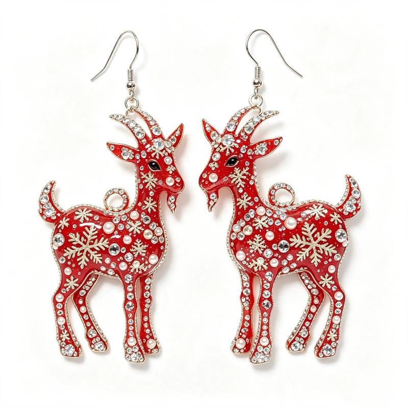 Cartoon Sheep Earrings 1 Pair 2D Flat Acrylic Animal Jewelry Hypoallergenic for Animal Lovers Party Wear Perfect Gift