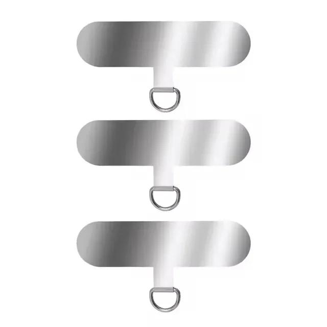 4PCS Universal Stainless Steel Phone Lanyard Patch Cards Sturdy Anti-Lost Metal Ultra Thin Replacement Part Lanyard Tether Tab