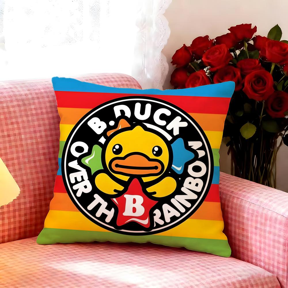 Cute Brand B-B.Duck Cushion Cover Premium Soft Pillowcase Skin-Friendly Breathable Multi-Purpose For Home Office Travel