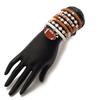 Versatile Unisex Football Charm Letter Beaded Bracelet Elastic Band Handchain for Everyday Wear Street Hand Jewelry