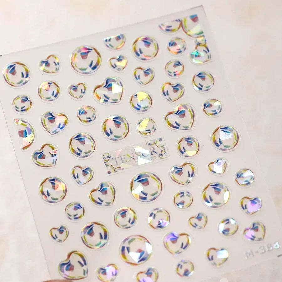 Red Brocaded Carp Koi Cyprinidae Auspicious Fish Spring Flower 5D Nail Art Stickers Fresh Vibrant Relief Adhesive Manicure Decal