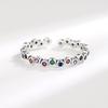 Niche Design Colorful Zircon Ring For Women Fashionable Versatile Finger Ring Personalized Jewelry