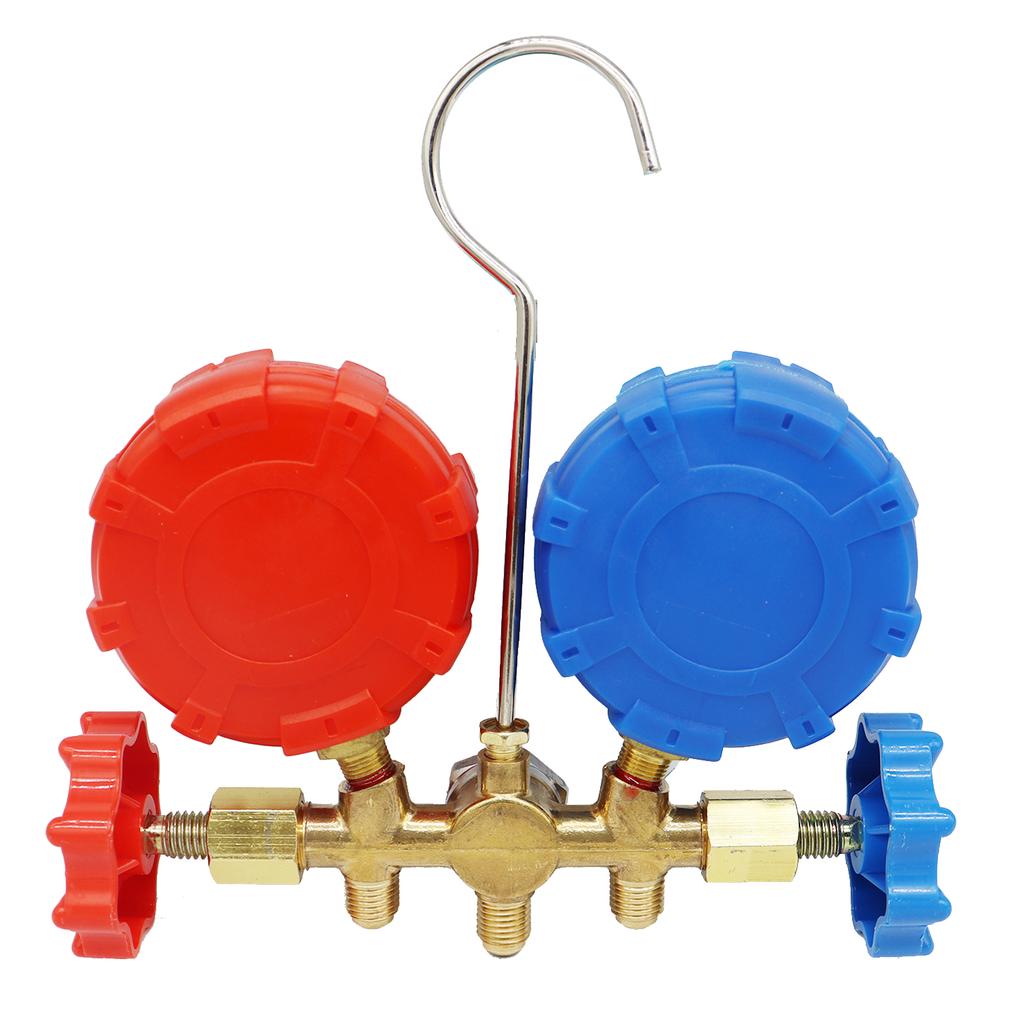 R410a 3 Way AC Diagnostic Manifold Gauge Set for Freon Charging Fits R32 R410a R-404A R-134a Refrigeration Manifold Gauge Air