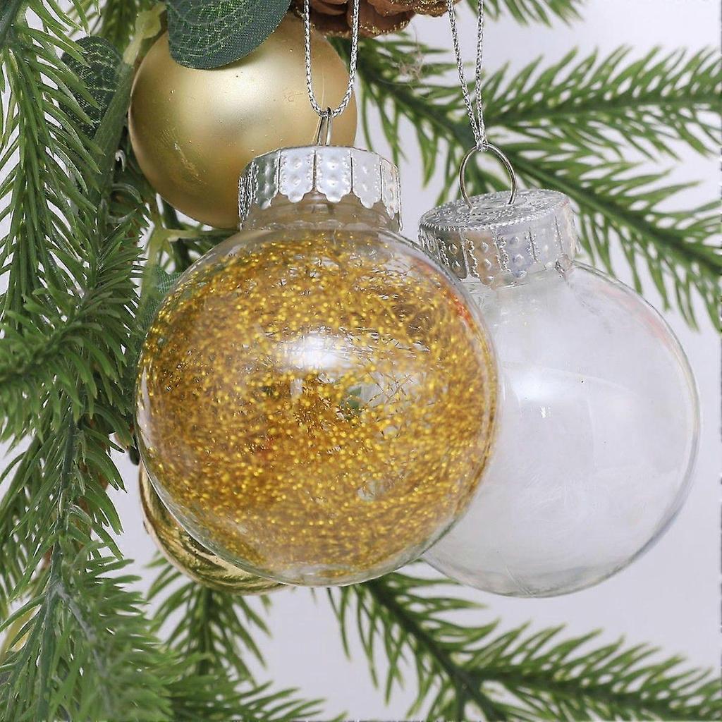 6cm 12 Packs Can Be Mixed In the Store 6cm 12 Transparent Christmas Ball Gift Box 6cm/8cm 12 Plastic Hollow Balls Christmas Decorations Christmas