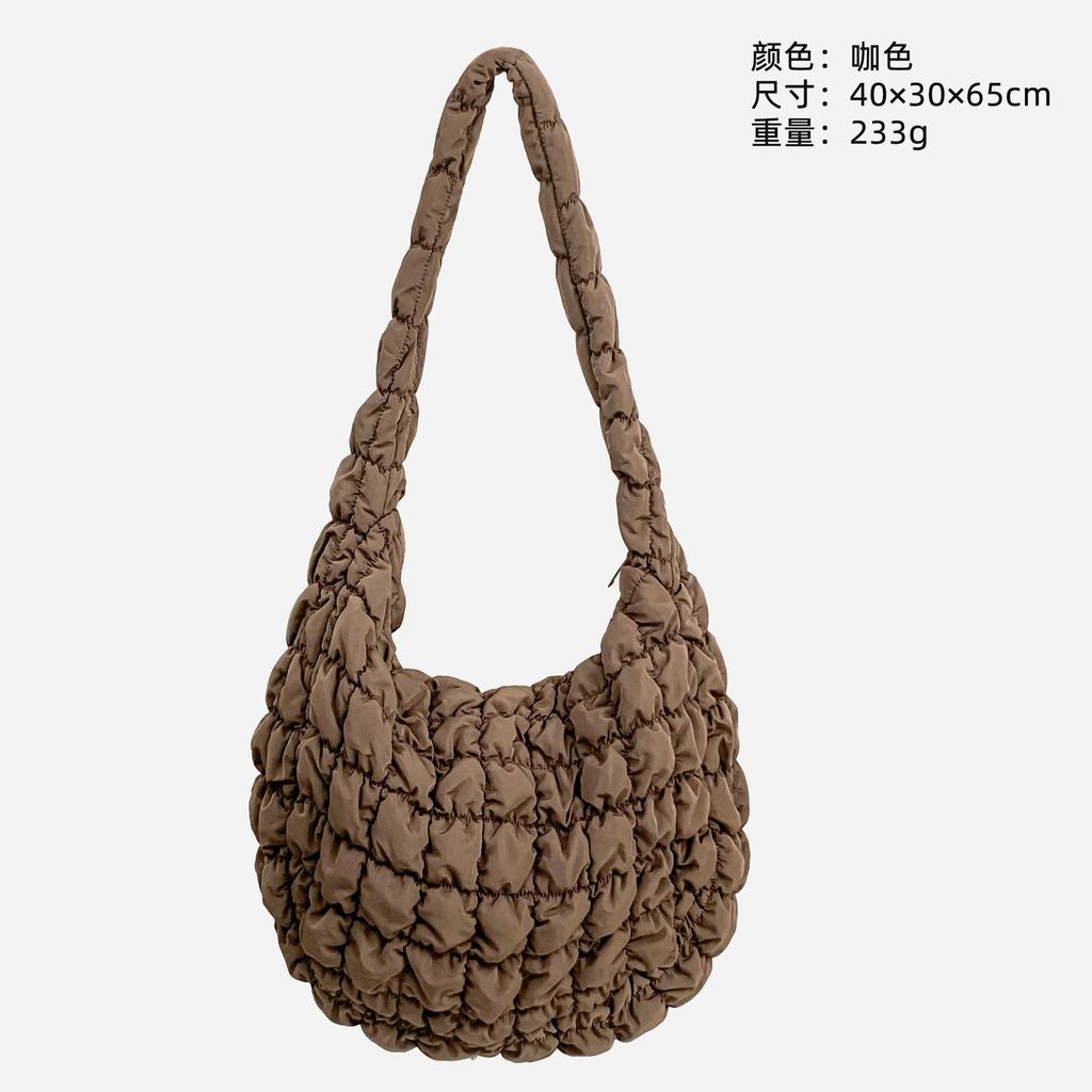 Cloud bag COS bag niche premium shoulder satchel pleated bag women's large-capacity work premium shoulder bag