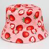Tropical Fruits Reversible Fisherman Hat In Polyester For Summer Outdoor Sun Protection Characters Included)