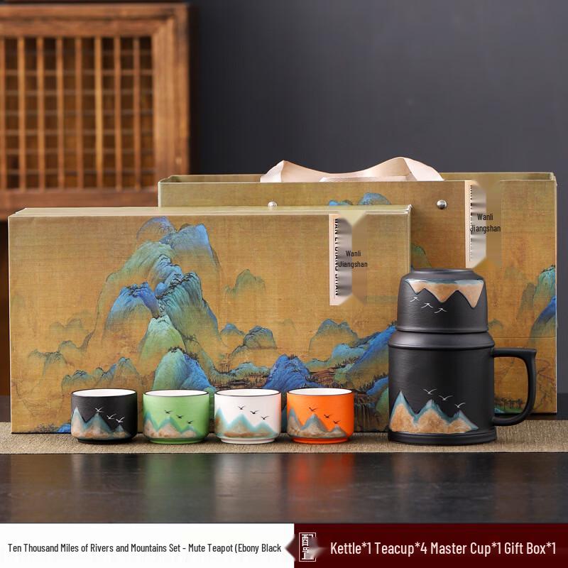 Zhuijia Forbidden City Myriad Rivers and Mountains Tea Set