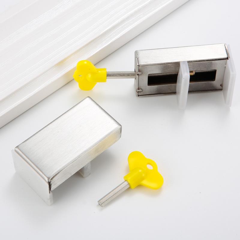 Practical Sliding Doors and Windows Lock Window Safe Lock Steel Pan Child Safety Lock Anti-theft Sliding Sash Stopper