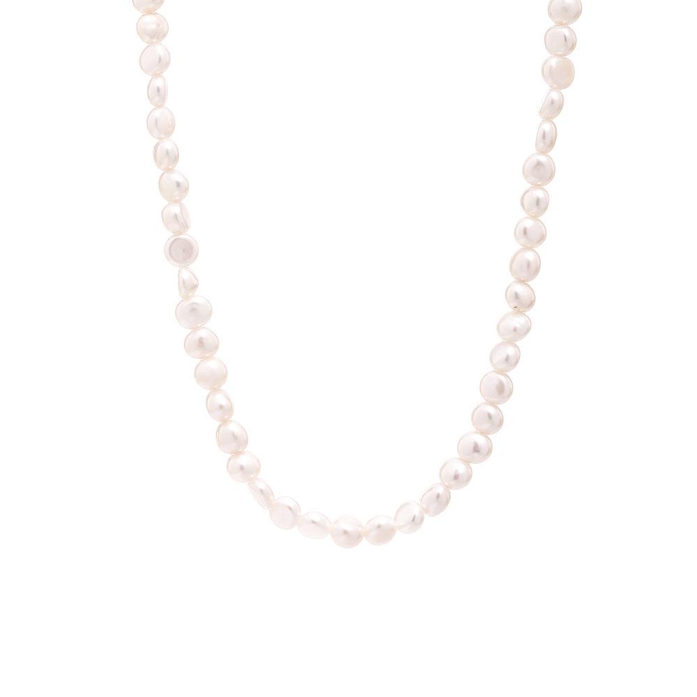 Qiong Yao Luxury Baroque Freshwater Pearl Necklace - Elegant Handmade Beaded Clavicle Chain for Women