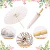 White paper umbrellas 84cm 1/3/5/10-piece pack wedding party favors DIY bamboo umbrellas bridal summer beach photo props.