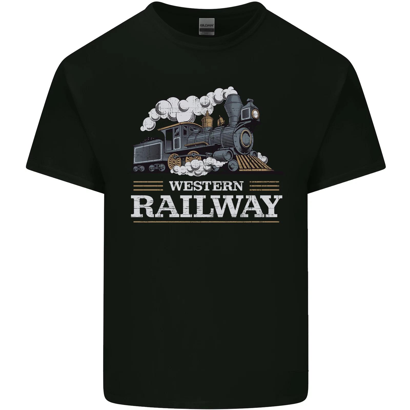 Western Railway Locomotive Train Trainspotting Kids T-Shirt Childrens S