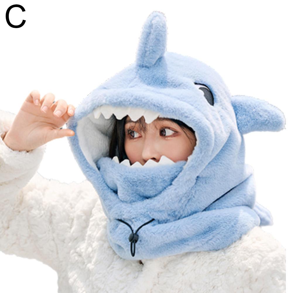 

Чехол для горнолыжного шлема Cartoon Shark, зимний, теплый, удобный, для катания на лыжах, флисовый, мягкий, милый, Sk F1E9 Blue-One size