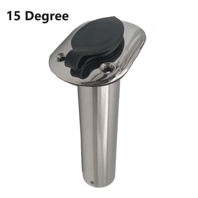 15/ 30 /90 Degree Fishing Pole Stand High Quality Stainless Steel Flush Mount Fishing Rod Holder For Boat accessories marine 1 Pc 15 degree