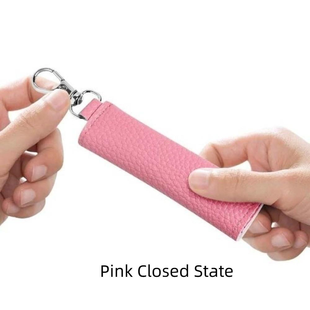 Car Key Ring PU Leather Pendant Headphone Cable Mini Storage Bag Coin Purse Keychain  Female