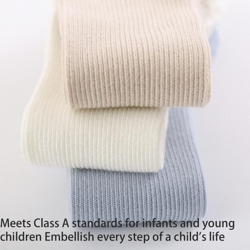 Anti-Rutsch Boden Socken für Kleinkind Mädchen Jungen Unisex Überknie Socken Säugling gekämmte Baumwolle Gummisohlen Socken für Innen