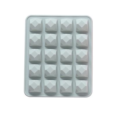 20 Griglie in silicone a forma di diamante Griglia per ghiaccio Borsa per ghiaccio Cubo di ghiaccio quadrato Stampo per cubetti di ghiaccio Stampo per ghiaccio