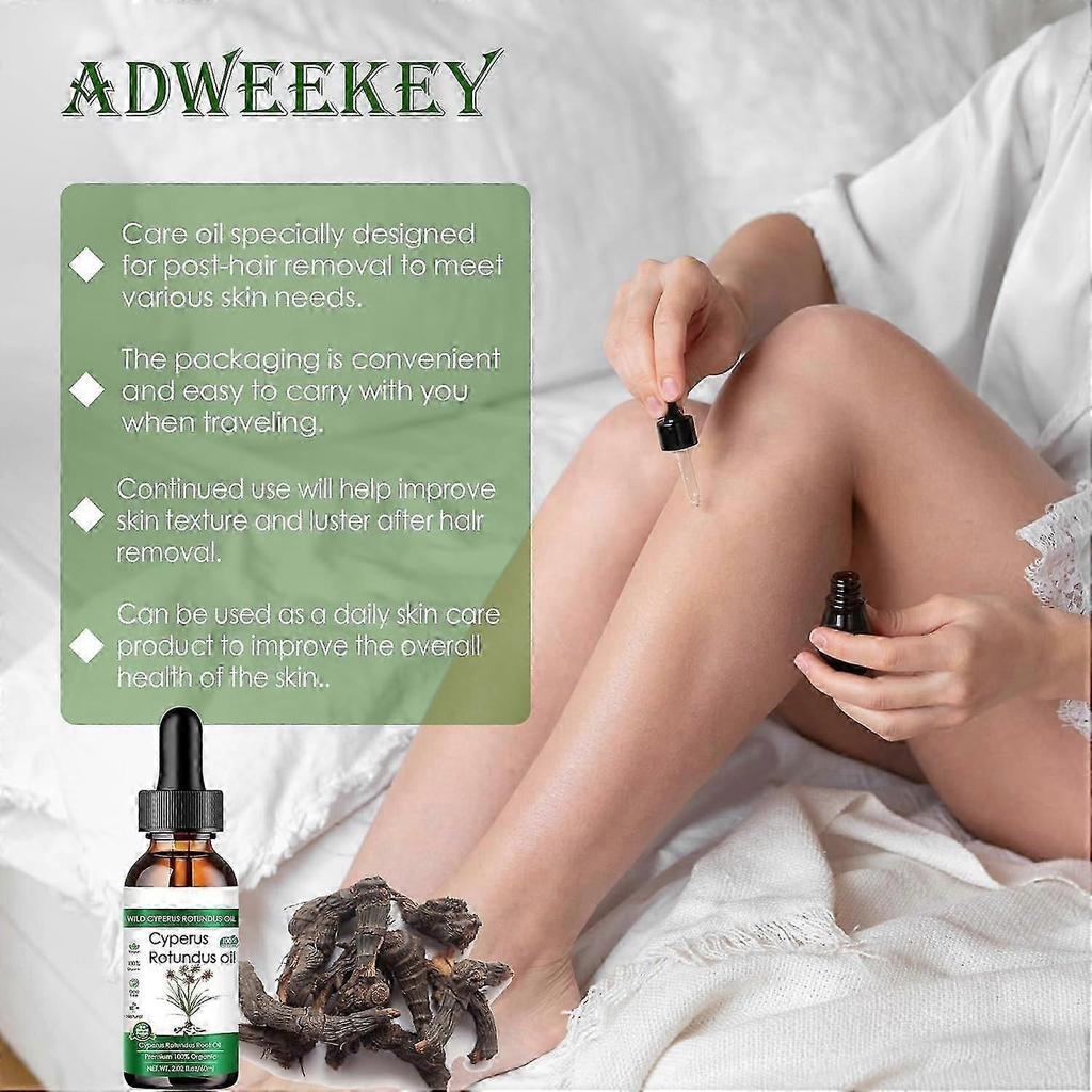 Cyperus Rotundus Oil for Hair Removal- 100% Cyprus Oil Natural Nut Grass Oil for Reducing Body Hair Growth, Smooth Skin, Moisturizing & Soothing, Idea