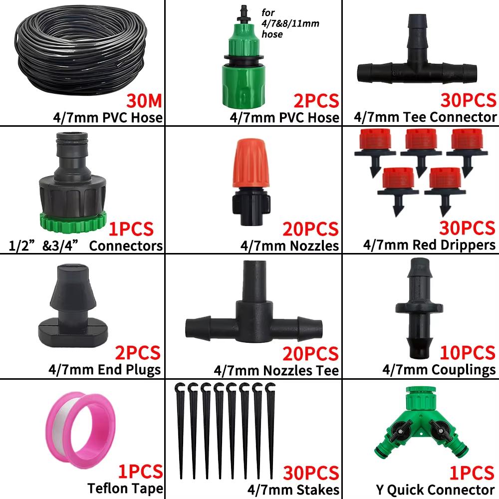 Irrigation System Garden Tools Drip Watering Kits Automatic Watering Hose With Adjustable Convenient Installtion Saveing Water