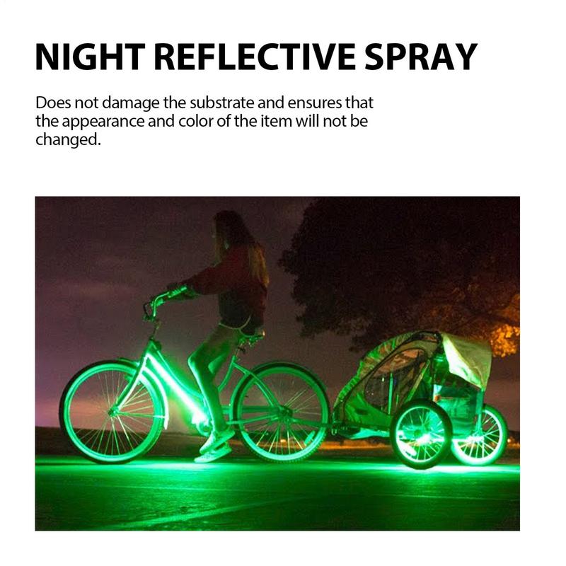 Reflective Spray Paint 100ml Glowing Paint For Bike Night Riding Long Lasting Glow Paint For Clothes Bicycles Skateboards Canvas