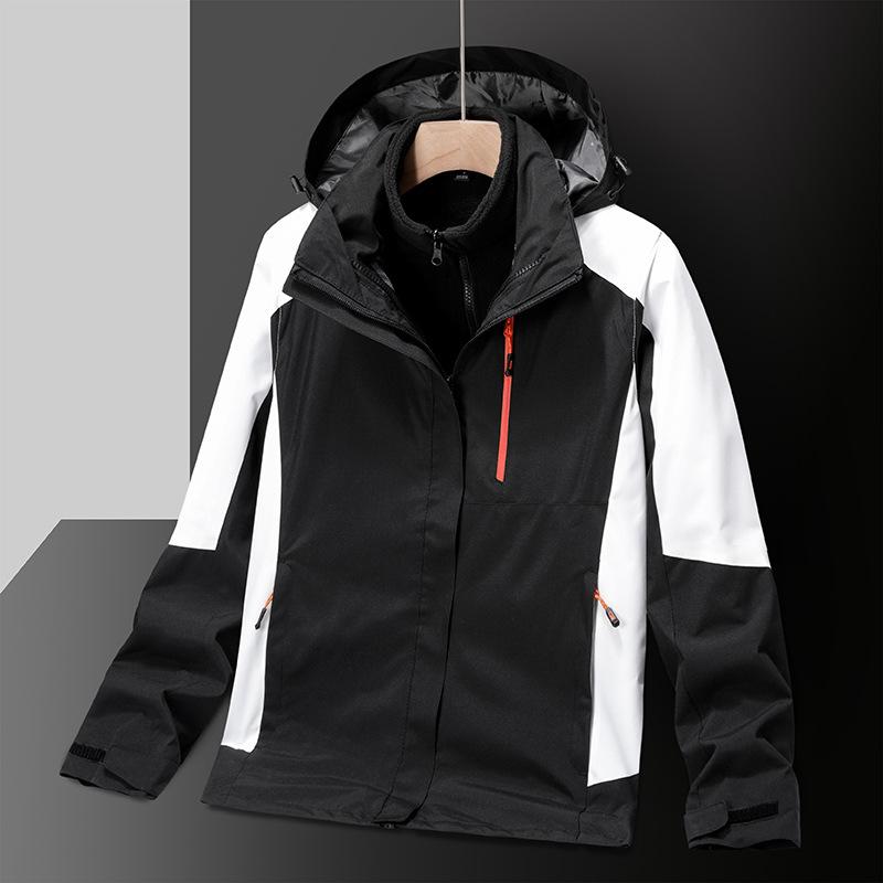 New Three-in-one Two-piece Jacket Women's Detachable Hooded Autumn and Winter Mountaineering Clothing