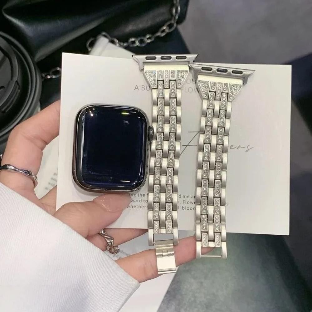 Sparkling Metal Band for Apple Watch Ultra Bands 49mm 38 40 41 42 44 45 46mm Jewelry Diamond Metal Strap for iWatch Series11 10 9 8 7 6 5 4 3