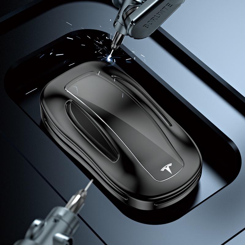 Tesla X & Model S Key Cover: Aluminum Alloy with Leather Rope