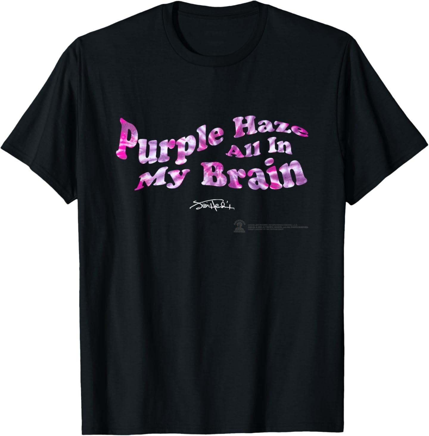 Jimi Hendrix Official Purple Haze Lyric Tee T-Shirt Mens Womens Tees Top XL