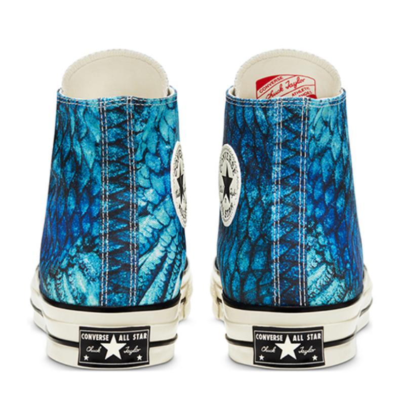 Converse 1970s Animal Print Chuck Casual Comfort High-Top Espadrilles Unisex Blue