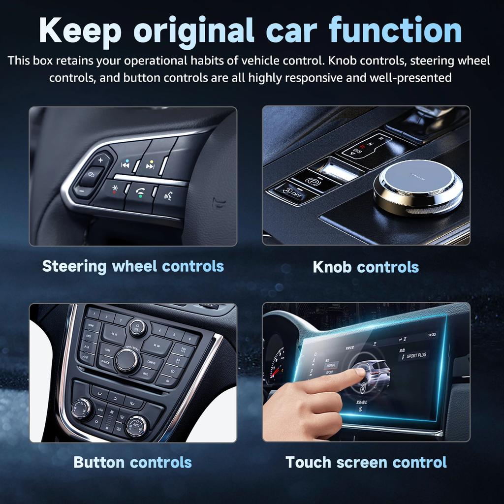 Kebidumei NEW 2 in1 Wireless Carplay Android Auto Wireless Adapter Smart Mini AI Box Plug And Play Dongle WiFi Fast Connect