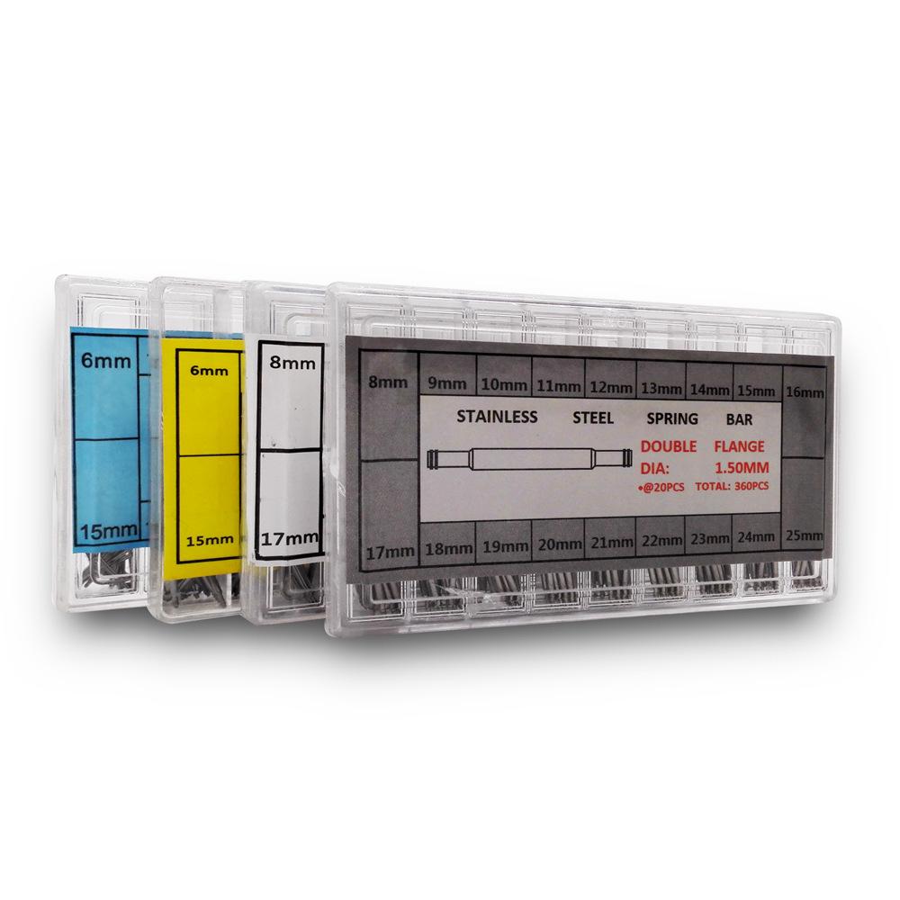 Boxed 360-Piece Stainless Steel Seamless Watch Spring Bar Lugs and Pins Set