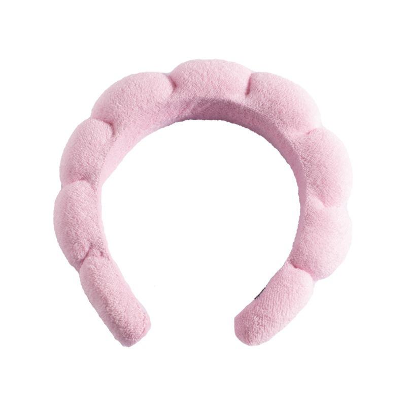 Cross-Border Waterproof Flannel Sponge Headband - Twist Braid Cloud Design for Washing Face