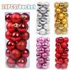 3cm Bunt Weihnachtsbaumkugeln Set Hängende Kugeln Ornamente für Feiertag Haus Party Innen Weihnachtsgeschenk Dekoration Set