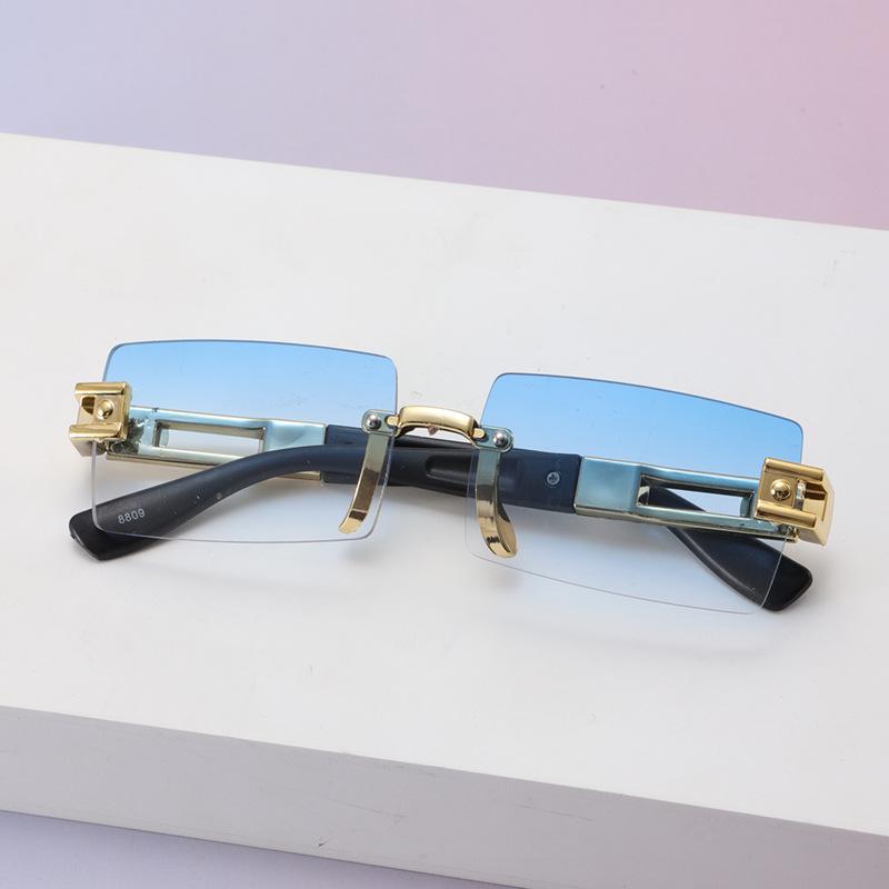 Frameless Trimmed Sunglasses Men'S Uv Protection Trend Imitation Metal Frame Fashion Sunglasses Women