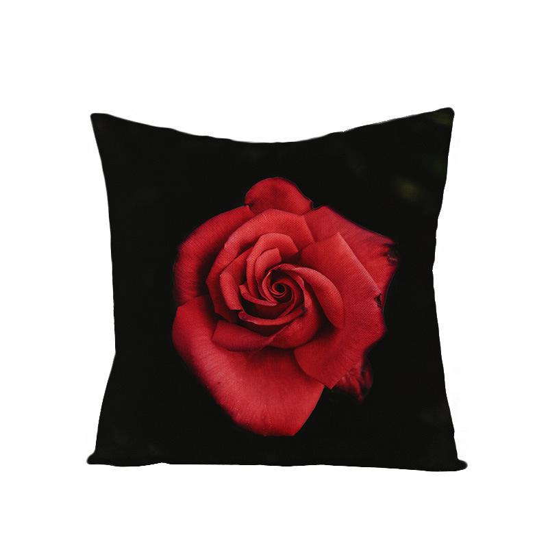 Modern Simple 3D Flower Polyester Pillow Cover for Home New Chinese Style Pillow Sofa Car Cushion Cover