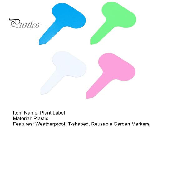100 stk Planteetikett T-Shape Vanntette plantemarkører Gjenbrukbare planteidentifikasjonsmerker Barnehagemerkeskilt for blomsterfrøplanter Varianter