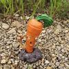 Halloween Vegetable Zombie Statue, Spooky Carrot Potato Zombie Garden Sculpture, Resin Outdoor Decoration for Patio, Yard, Graveyard Decor