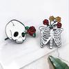 Creative Punk Skull Rose Brooch