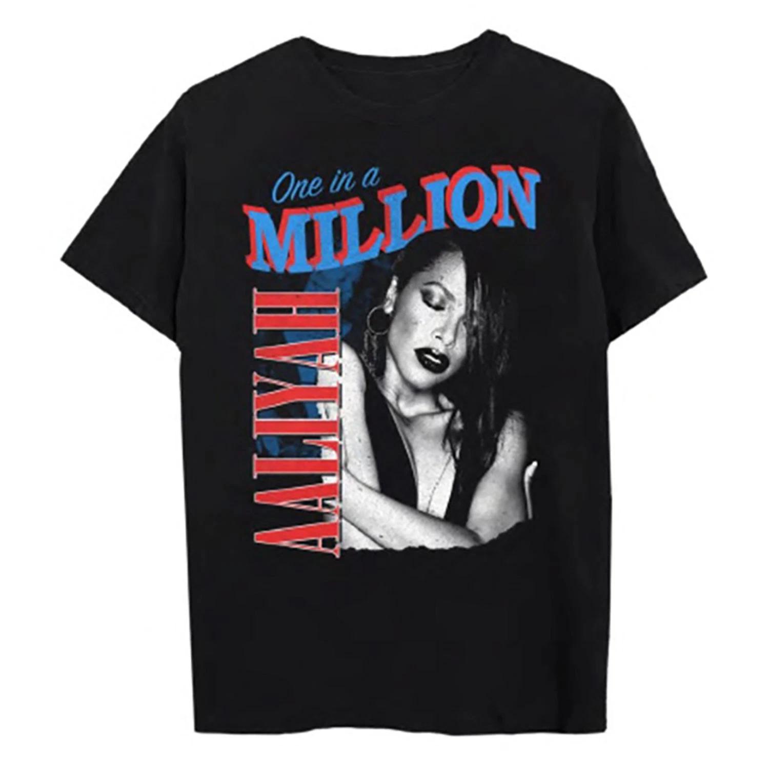 Men s Aaliyah One In A Million T-shirt Medium Black M