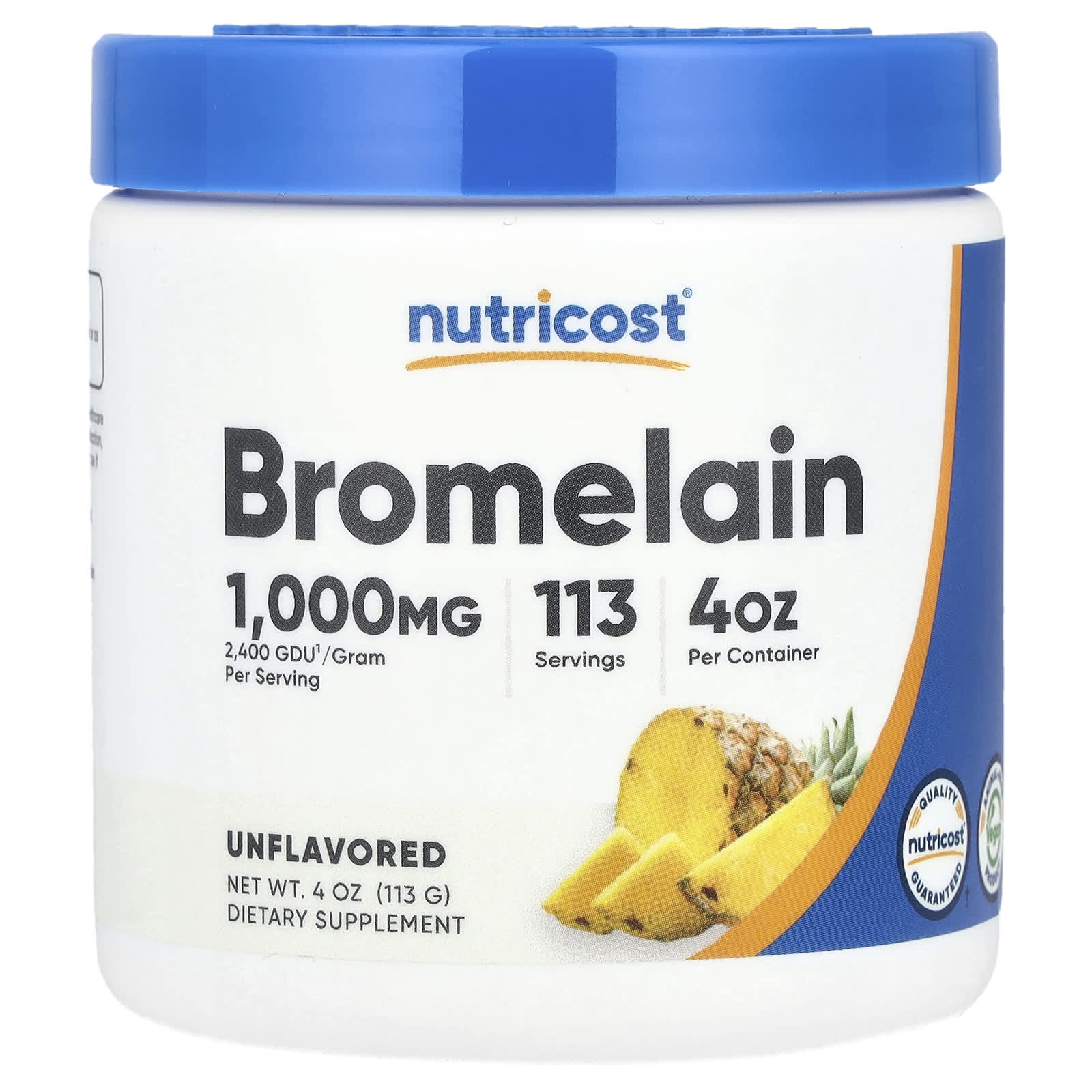 

Bromelain, Unflavored, 113G(4Oz)