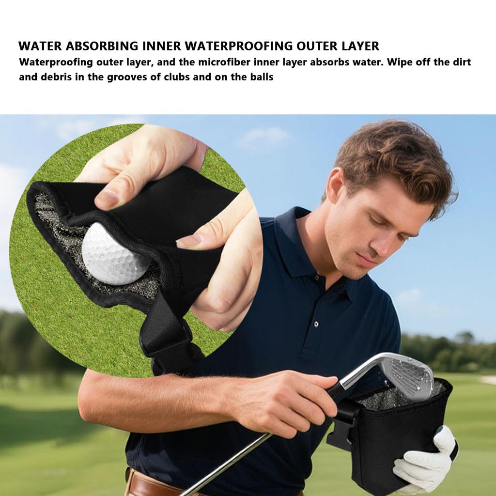 Ball Cleaning Bag and Ball Cleaning Bag Multifunctional with Detachable Clip Portable Waterproofing Cleaner Pouch