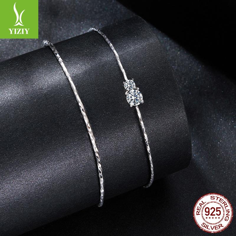 Starlight Sparkling Moissanite Bracelet, Exquisite Simple And Versatile S925 Sterling Silver Moissanite Bracelet