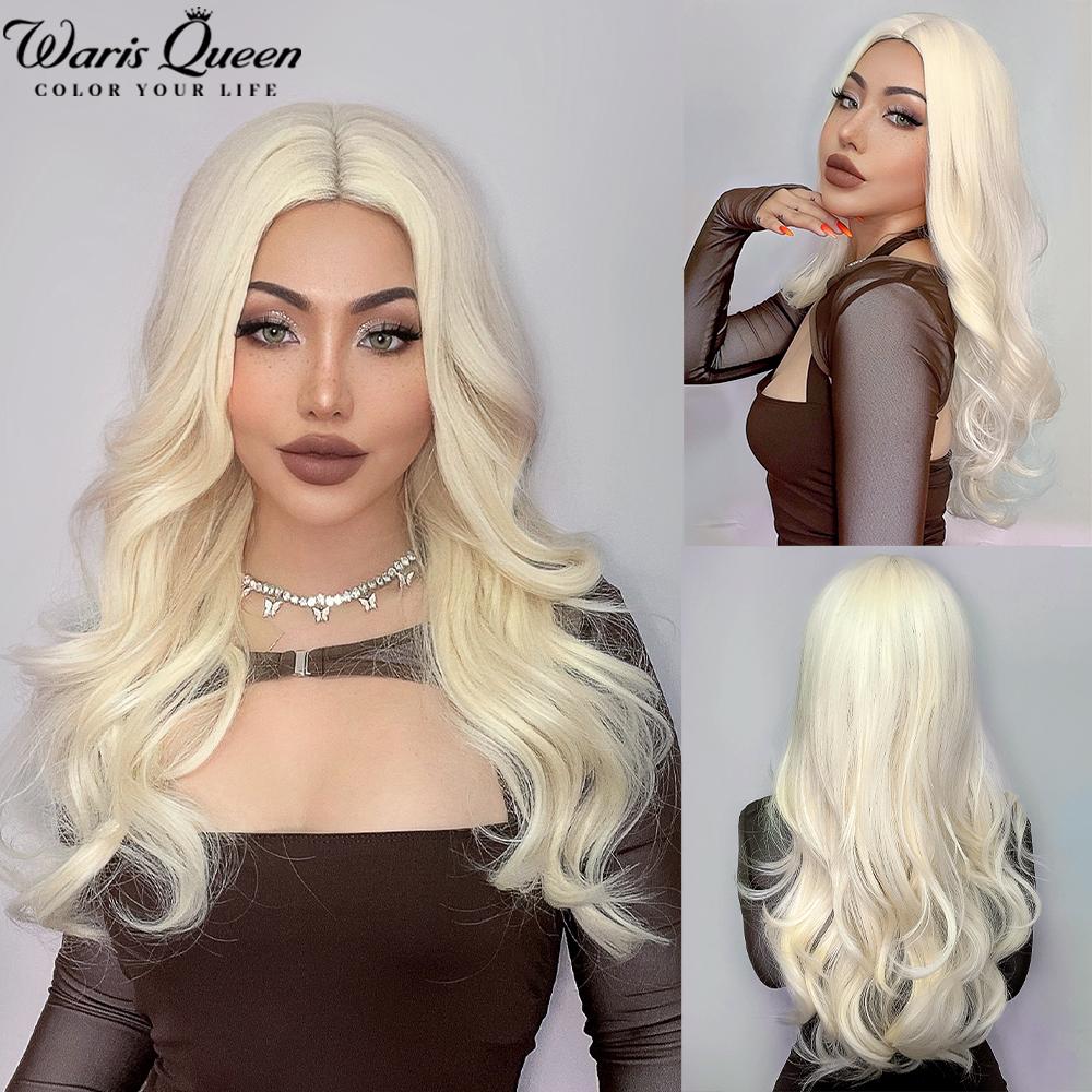 Long Wavy Black And Pink Synthetic Wig for Women With Bangs Natural Heat Resistant Part Cosplay Party Lolita Daily  Hair Wigs