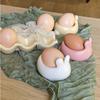 1PC DIY Vertical Ears Closed Eyes Rabbit Expression Candle Holder Silicone Mold Storage Box Display-Piece Easter Egg Candle Mold