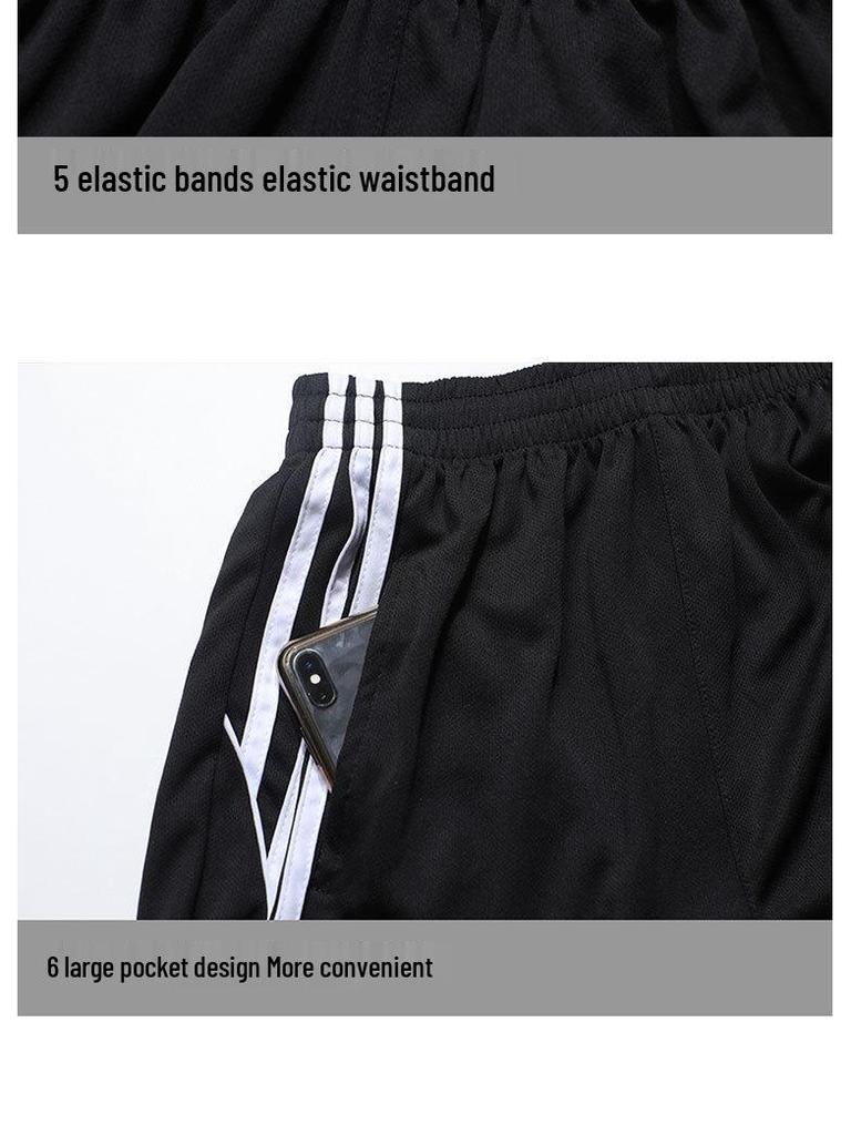 Zomer Casual Set voor Heren met Grote Maten: Top met korte mouwen en slanke pasvorm & sportshorts