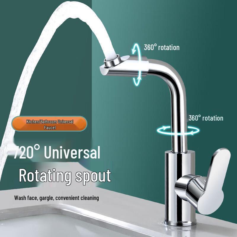 

TLXT Electroplated Silver Hot & Cold Rotary Faucet