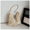 Lazy Wind Relaxation Large Capacity Woven Bag for Women's Summer Beach Vacation Single Shoulder Beach Bag Straw Woven Tote Bag
