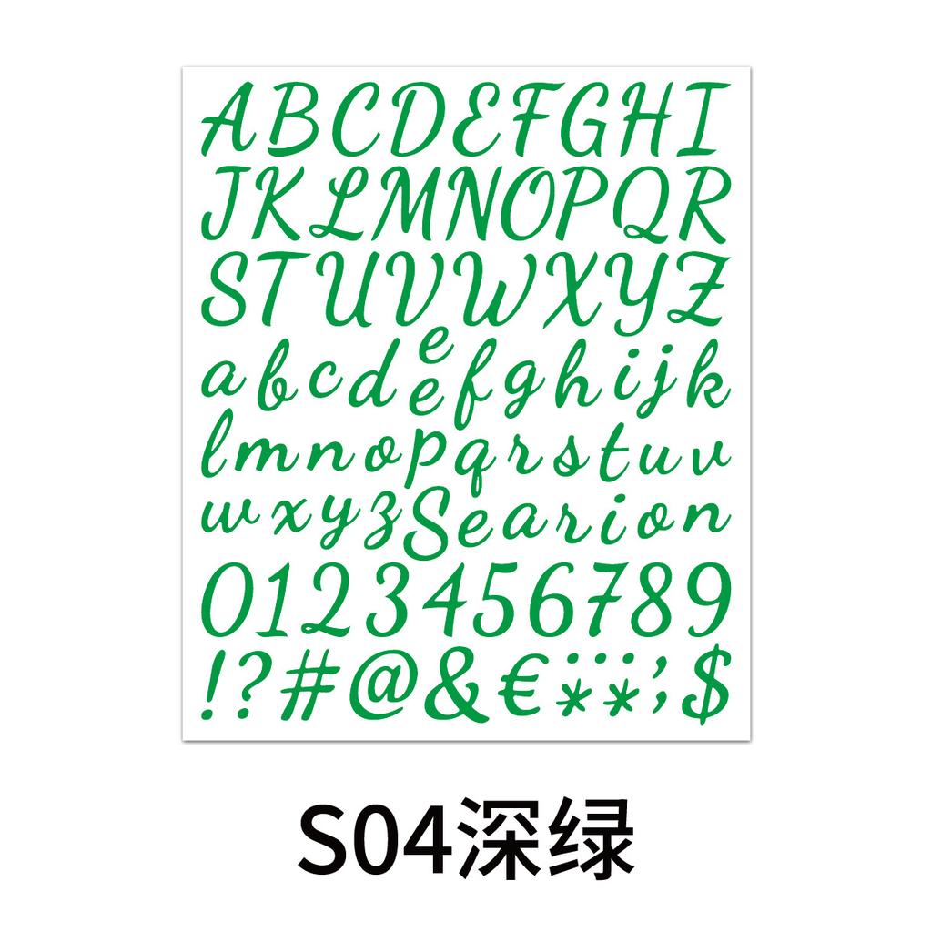 1 Inch Handwritten Alphabet Number Stickers Waterproof Vinyl Self Adhesive for DIY Journaling Scrapbooking Wholesale