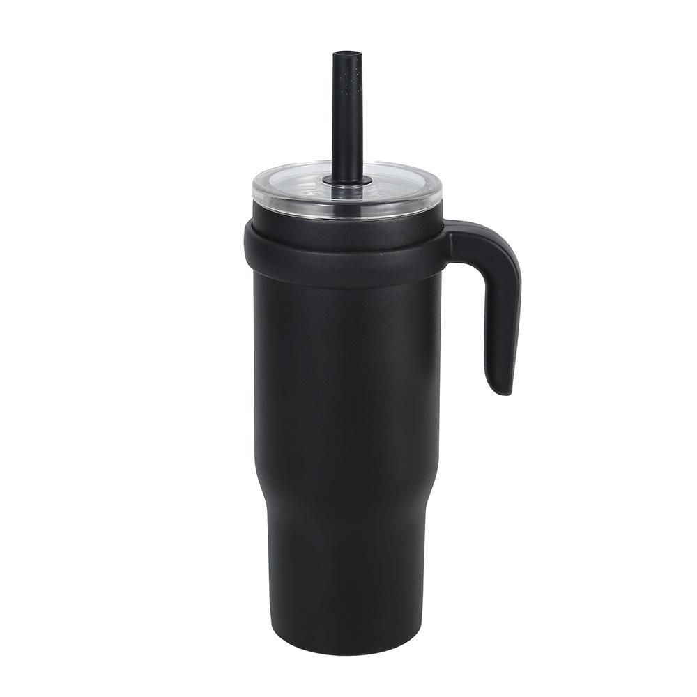 New Stainless Steel Cup With Handle Children'S Straw Cup High Value Vacuum Thermos Cup
