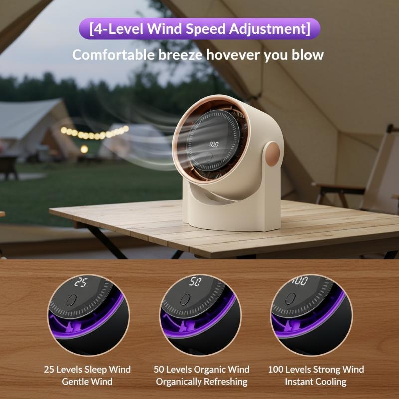 Desktop Electric Fan Air Circulator Wireless Portable Quiet Home Fan, Desktop Wall And Ceiling Fan Air Cooler